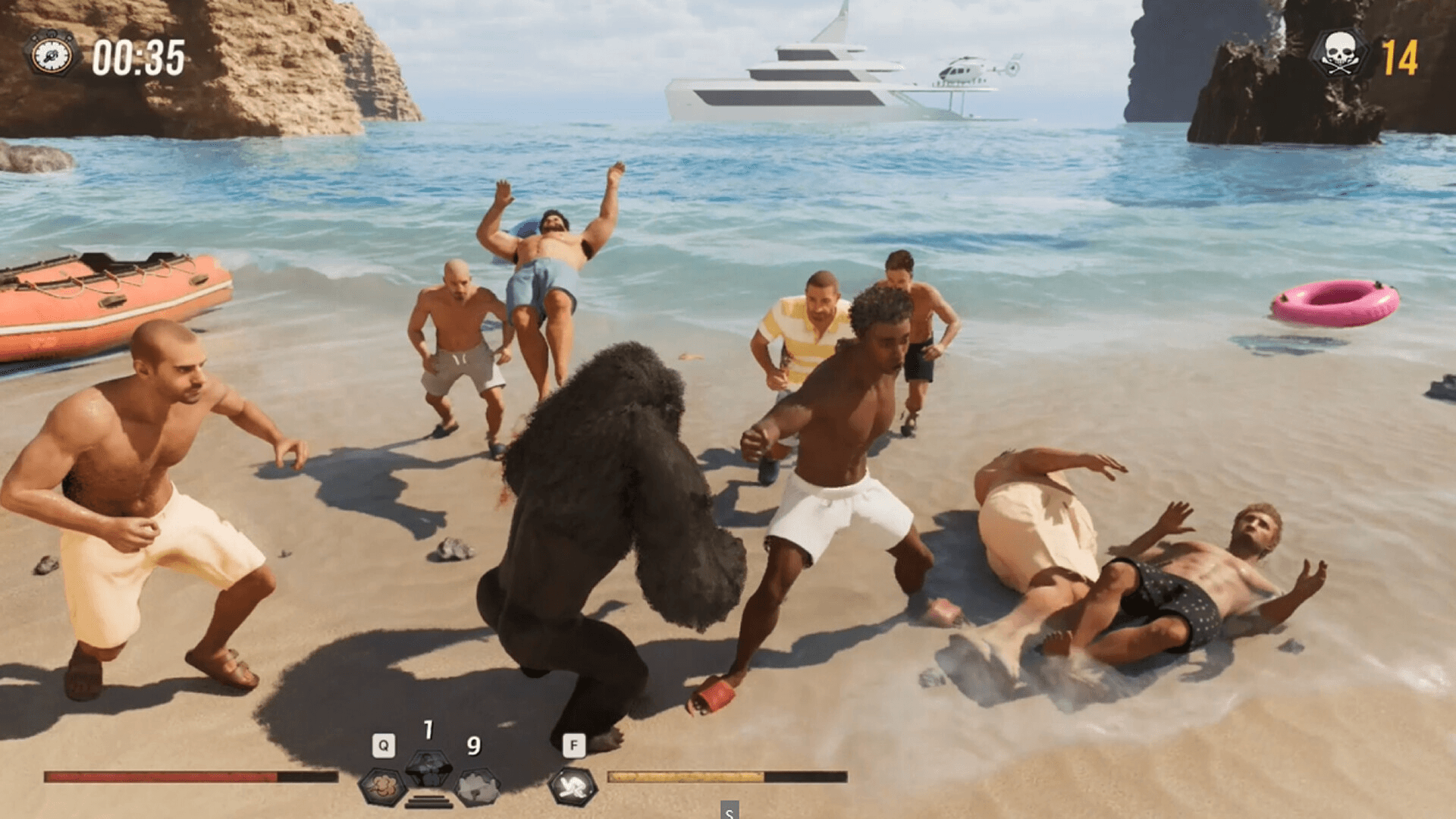 インターネット最大の論争をゲームで決着！『Gorilla Vs 100 Men』は筋肉と拳が全てを語るカオスな格闘体験