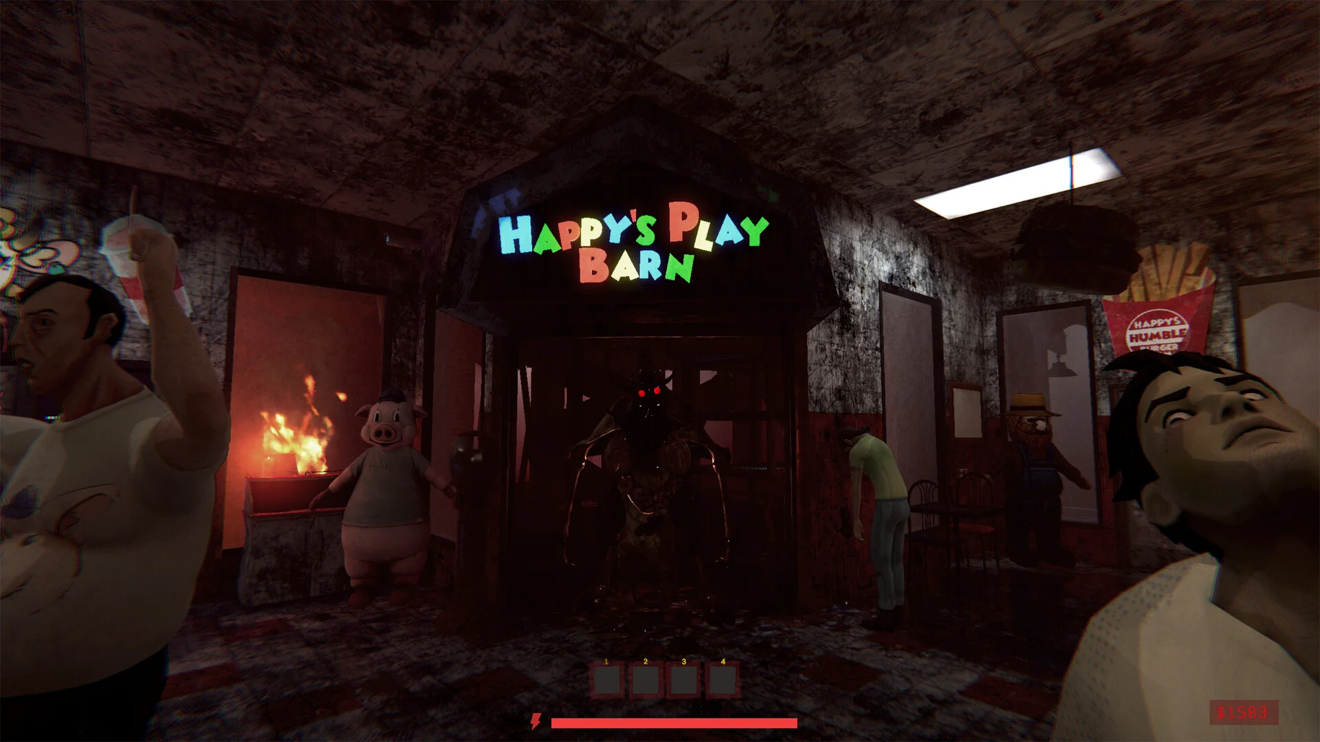 焼いて、揚げて、逃げ延びろ。『Happy's Humble Burger Cult』は、マイクに向かって叫ぶ最大4人の狂気のクッキングホラー